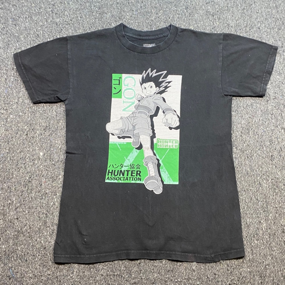 Hunter x Hunter Gon Freecss TShirt Sz S Mens Black Anime Hunter Association Tee
